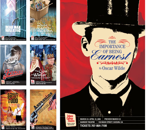 Postcards and posters for Solano College Theatre