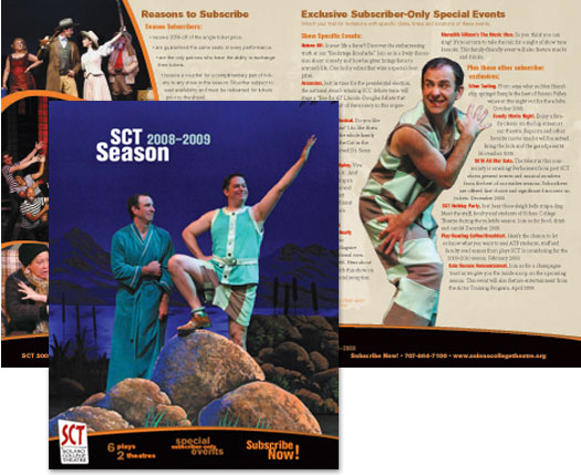 Solano College Theatre season brochure