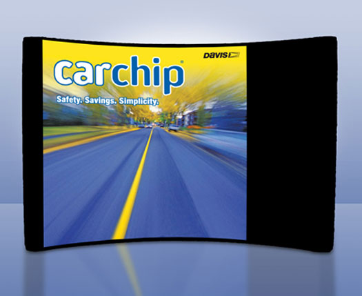 Back wall trade show display for CarChip