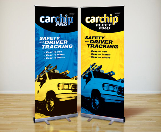 Bannerstand concepts for CarChip Pro and CarChip Fleet Pro