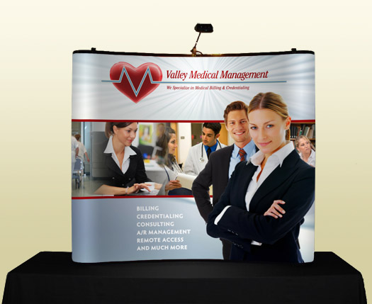 Valley Medical Management tabletop display for trade shows