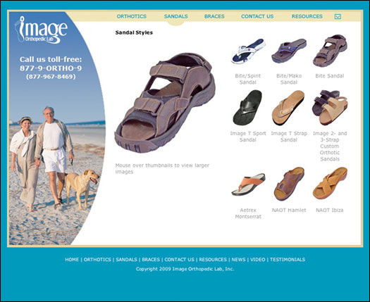 Image Orthopedic Lab web site